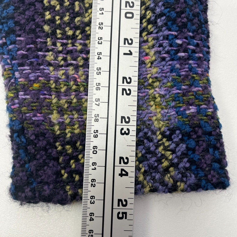 Boyne Valley Weavers Purple Multicolor Jacket Wool Alpaca Ireland Womens Small - Picture 11 of 11